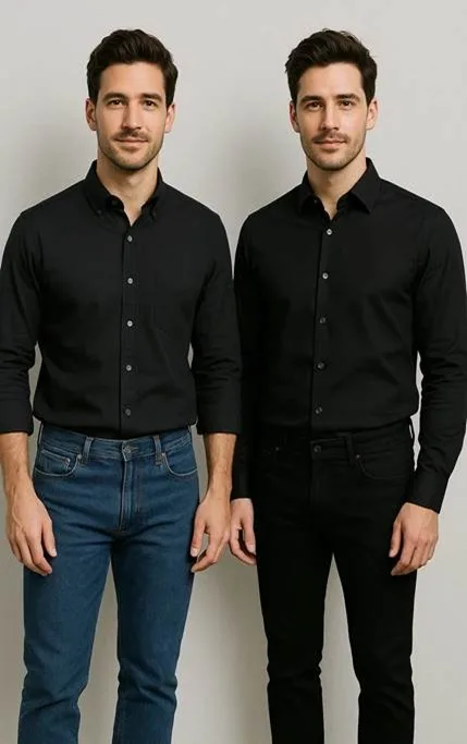 Black Shirt with Jeans and Pants